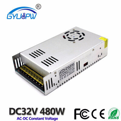 

Small Volume Single Output Switching Power Supply DC32V 15A 480W Transformers 110V 220V AC TO DC SMPS for LED Light Stepper CCTV