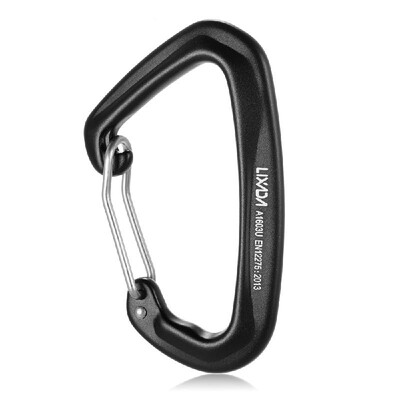 

Lixada 28KN Wiregate Lightweight Hammock Snag Free Carabiner Steel Spring Clip D-shape Carabiner Quick Clip Equipment