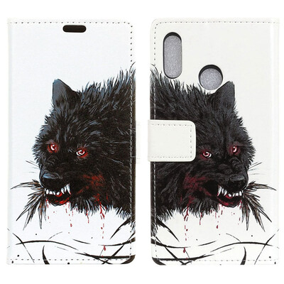 

MOONCASE Alcatel 5v Painted Leather Case - Hungry Wolf