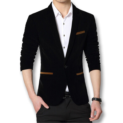 

New Men's Business Suits Dress Coats 2016 Fashion Men Spring Autumn Casual Blazers Slim Fits Outwears Cool Style 4 Colors 4XL