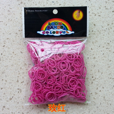 

Three SEMBEM rainbow hair about 100 portable multi-color high elastic stretch rubber band elasticity easy to break