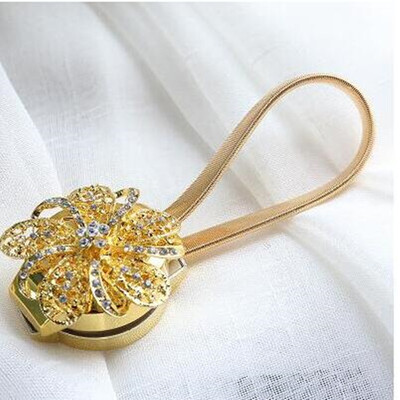 

2pcs Flower design magnets for curtains Tieback Magnetic Curtains Buckle Window Screening Ball Clip Holder Accessories