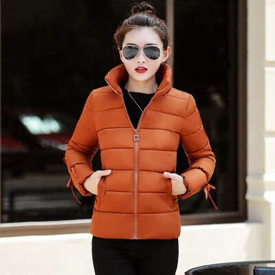

2018 winter cotton ladies short section cotton ladies thick warm jacket female students Slim fashion wild jacket