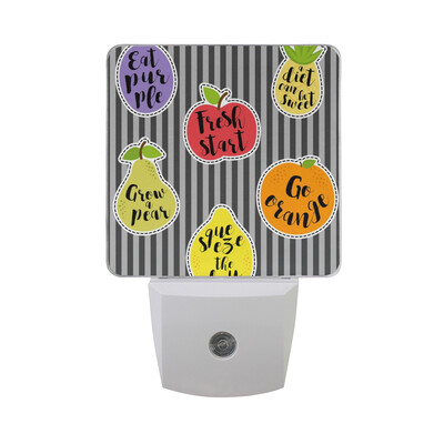 

ALAZA LED Night Light With Smart Dusk To Dawn SensorButterflies Blue Plug In Night Light