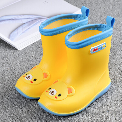 

Banzheni childrens rain boots baby rain boots boys&girls four seasons rubber shoes childrens non-slip water shoes childrens shoes small yellow bear 26 ya