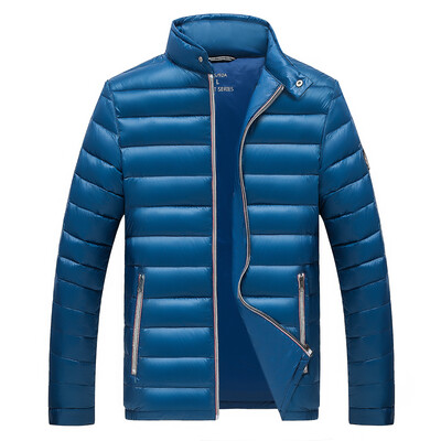

Antarctic men 's 90 white duck down business standing collar warm down jacket Y1601 blue green 3XL