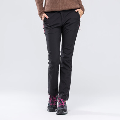

Pathfinder TOREAD soft shell pants autumn&winter couples windproof warm cross-country trousers KAMG92162 black female M