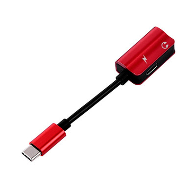 

TYPE-C two-in-one extension cable Xiaomi Huawei p20 hammer music as mobile phone headset call song adapter