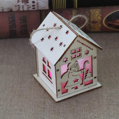 

Christmas Decorations Lighting LED House Light Snow Hotel Housing Bar Christmas Tree Decorations Pendant DIY Gift Window Display G