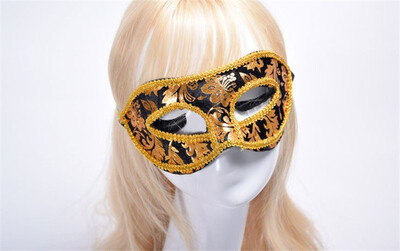 

Halloween mask masquerade party mens mask flannel half face mask - cloth flat lace mask