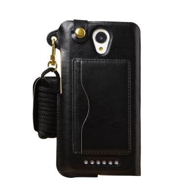 

MOONCASE Detachable Lanyard PU Leather Hanging Neck Strap with Headphone Manage and Credit Card Slots Case For Xiaomi Redmi Note 2