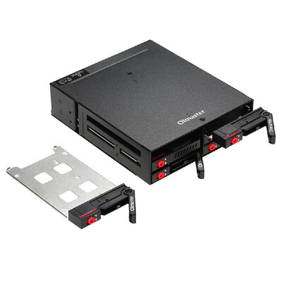 

Practical Tool Full Metal 2 Bays Mobile Rack with Key Lock LED Indicator Support Hot Swap for 25 SATA HDDSSD Fits PC 35