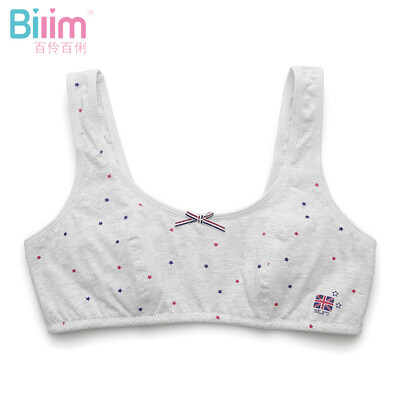 

Hundreds of girls&girls bra development period without steel ring girls underwear vest tube top student child bra 1388 81085 flower gray 75A