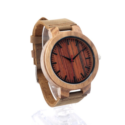 

BOBO BIRD wooden quartz pointer watch C16