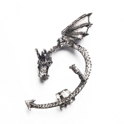 

Lady Retro Vintage Punk Зла Dragon Fly Зажим металла Укус уха тумака обруча Серьга