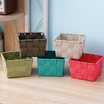 

ORZ 5PCS/Set Colorful Storage Box Home Organizer Case Jewelry Cosmetic Stationery Sundries Basket Desktop Storage Box