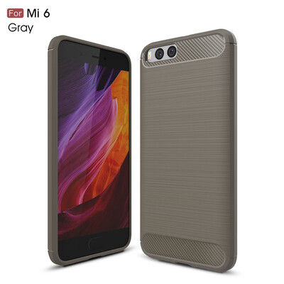

Fivice Xiaomi Redmi 6 case Luxury brushed carbon fiber TPU soft shell