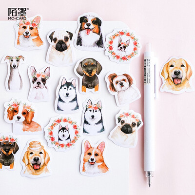

45 Pcslot Cute Dog Animal Sticker Decoration DIY Scrapbooking Sticker Stationery Kawaii Diary Label Sticker
