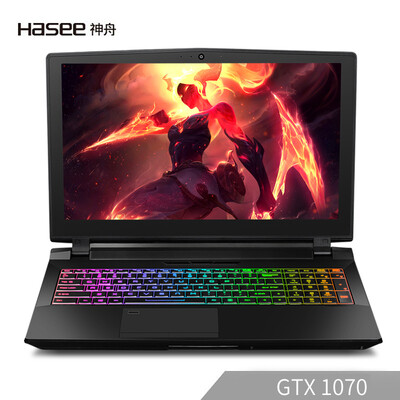 

Shenzhou HASEE Ares ZX8-CR6S1 GTX1070 72 color gamut 120Hz gaming screen 156-inch gaming laptop I5-9600k 8G 1T256G SSD