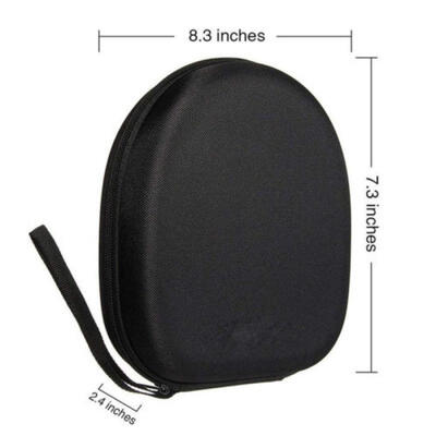 

Hard Headphone Bag Large EVA Headphone Storage Bag Travel Carrying Case Black