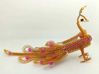 

peachick Creative handicraft aluminum wire aluminum wire model decoration Folk handicraft handmade Phoenix