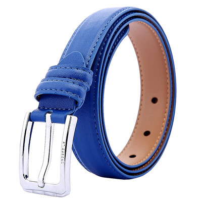 

Crocodile CROCODILE Women's Leather Cowboy Candy Color Belt Fashion Wild Casual Fashion Women's Belts 14511002-01 Black