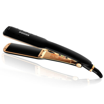 

Penva POVOS hair straightener curling rod straight dual-use wet&dry dual-use steam hole valgus inside buckle straight hair splint PR2028