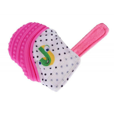 

Silicone Baby Mitt Teething Mitten Teething Glove Candy Wrapper Sound Teether a
