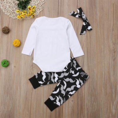 

Toddler Baby Girl Boy Cotton Romper Tops JumpsuitLong Pants Outfits Clothes Set