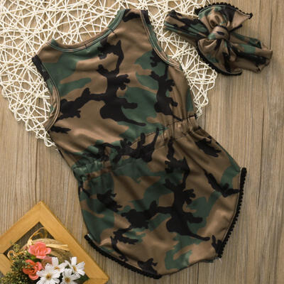 

Camouflage Newborn Baby Girls Romper Bodysuit Jumpsuit One-Piece Clothes Sunsuit