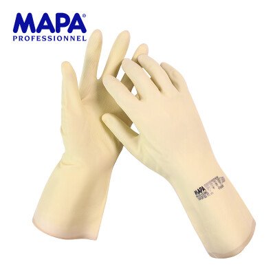 

MAPA dishwashing laundry rubber gloves durable waterproof ultra-thin latex gloves SUPERFOOD175 rubber gloves kitchen household gloves green 1 pay 8 yards