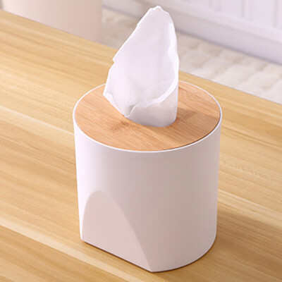 

tissue box bamboo wood cover simple napkin tray living room roll tray bedroom tray office paper pumping box round section