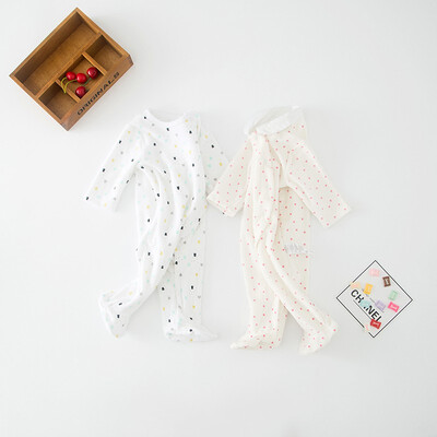 

new born babies jumpsuits sleeping clothing long sleeve velvet thermal underwear winter 2018 style