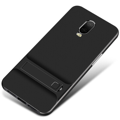 

Goowiiz Phone Case For OnePlus 6T Fashion Slim Shockproof Silicone TPU PC Hard Bracket
