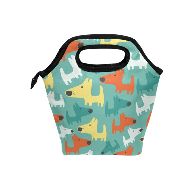 

Lunch Bag Tote Bag Colorful Dog Travel Picnic Organizer Lunch Holder Handbags Lunch Bag Box