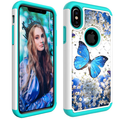 

Apple Diamond Hard PC Iphone XXS Cases Non Slip TPU Drop Protection Compatible with Iphone XXS