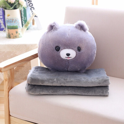 

Cartoon Coral Velvet Puppet Dog Pillow Air Conditioning Blanket For Office Napping With Many Styles