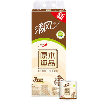 

Breeze (APP) rolls of logs pure 3 layer 270 paragraph toilet paper * 10 volumes