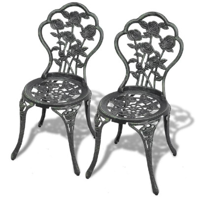 

Mosaic Bistro Chairs 2 pcs Green 41x49x815 cm Cast Aluminium