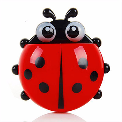 

Ladybug Toothbrush Holder ABS Ladybug Toothbrush Wall Suction Bathroom Sets Cartoon Sucker Toothbrush Holder Suction Hooks