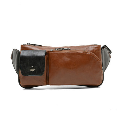 

NovelTeez Shoulder bag Mens retro chest bag Messenger bag sports bag casual pockets Korean mens bag tide