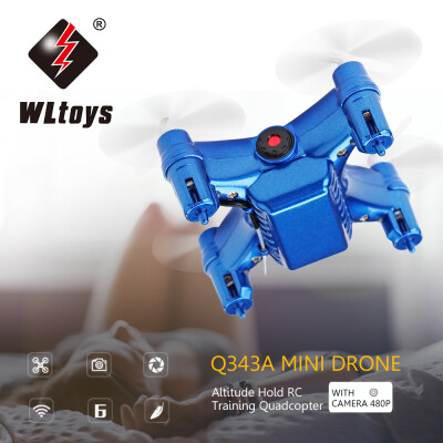 

WLtoys Q343A Mini Drone with Camera 480P Wifi FPV Altitude Hold Headless 3D Flip RC Training Quadcopter