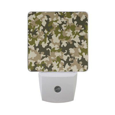 

ALAZA LED Night Light With Smart Dusk To Dawn SensorCamouflage Army Green Blue Plug In Night Light