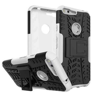 

Fivice Google Pixel XL Case TPU anti-fall tire pattern back clip bracket phone case