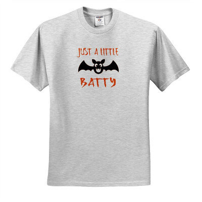 

Anne Marie Baugh - Halloween - Just A Little Batty With a Bat Illustration Word Art For Halloween - T-Shirts