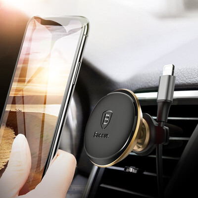 

Baseus Car Holder for Mobile Phone iphone 8 7 6 Samsung S8 Air outlet Phone holder for Xiaomi HuaWei One Plus cable clip Phone