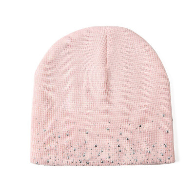 

Autumn&winter ladies hot drilling warm short outdoor wool knit hat