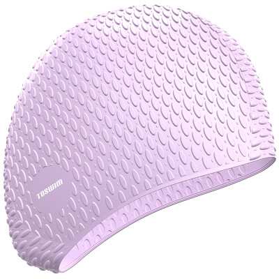 

TOSWIM TOSWIM Women&39s special waterproof long-haired swimming cap to increase the silicone ear protection comfortable fashion bubble cap TS61400652 distinguished purple