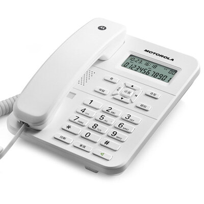 

Motorola (Motorola) CT202C fixed corded telephone base machine caller ID-free battery hands-free office business home European fashion cable machine (red