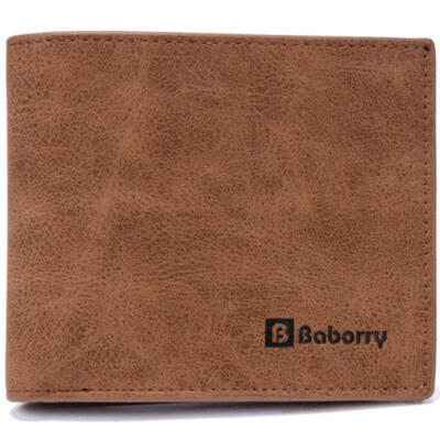 

Mens Leather CreditID Card Holder Bifold Wallet Slim Purse With Middle Flap